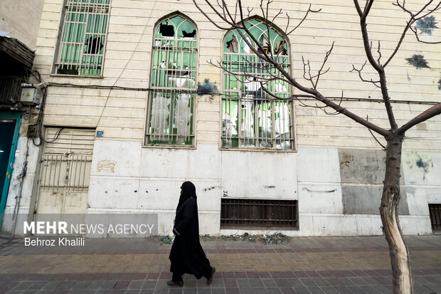 خسارات آشوبگران به مشیریه تهران