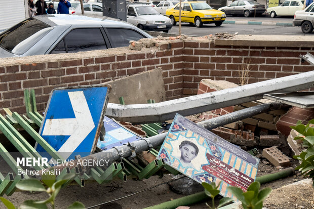 خسارات آشوبگران به مشیریه تهران