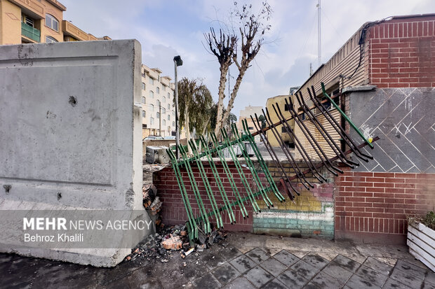 خسارات آشوبگران به مشیریه تهران