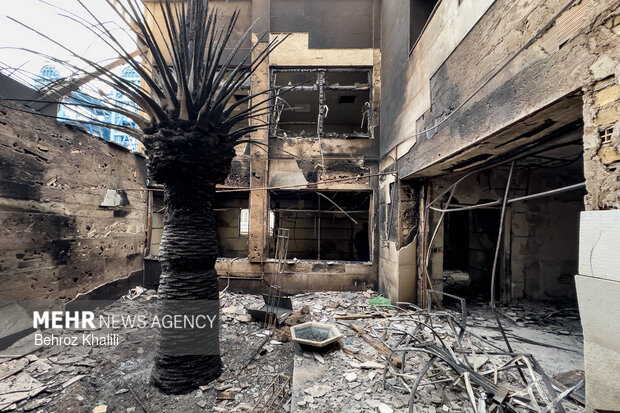 خسارات آشوبگران به مشیریه تهران