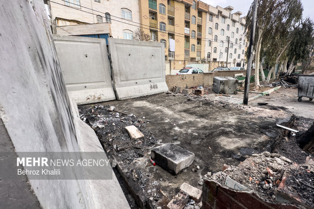 خسارات آشوبگران به مشیریه تهران