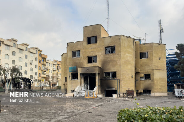 خسارات آشوبگران به مشیریه تهران