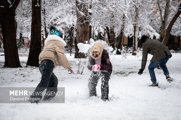 بارش برف در مشهد