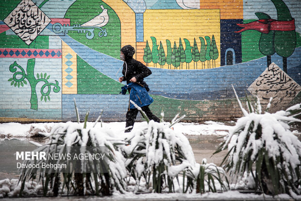 بارش برف در مشهد