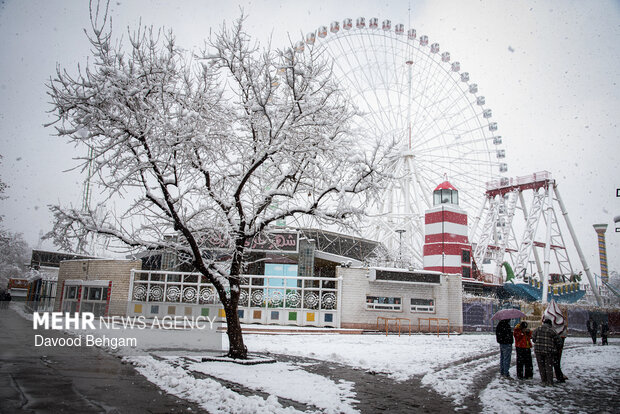 بارش برف در مشهد