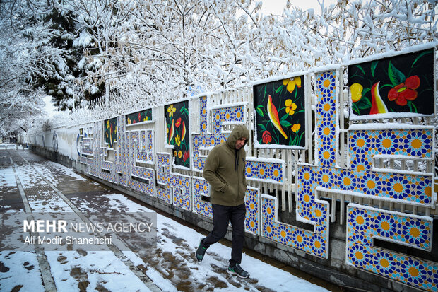 بارش برف در مشهد