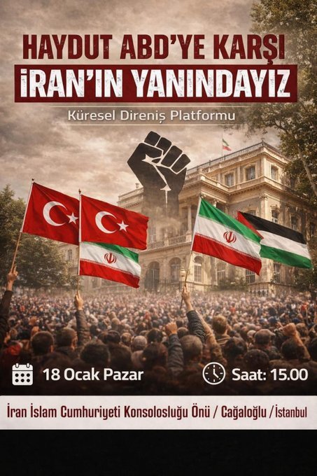 İstanbul'da İran'a destek mitingi düzenlenecek