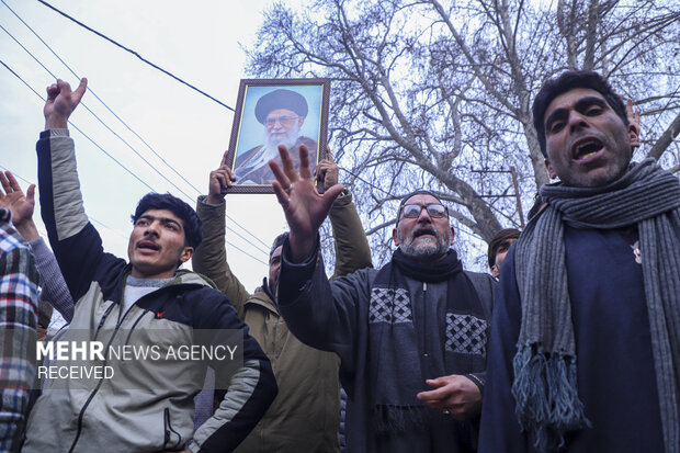 
Kashmiris support Iran against foreign-backed terrorists
