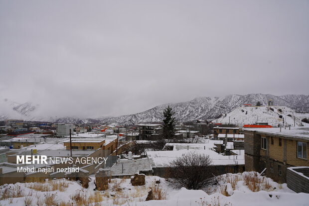 Snowfall blankets Dena town
