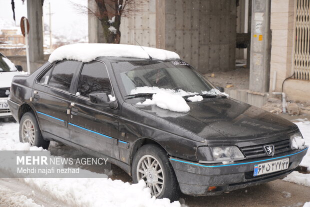 Snowfall blankets Dena town
