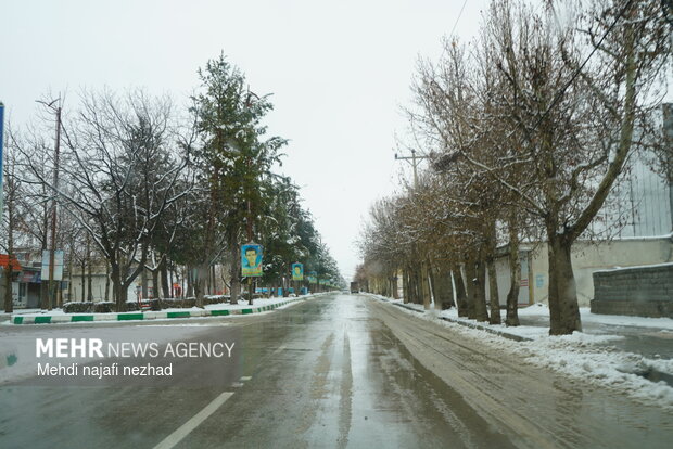 Snowfall blankets Dena town

