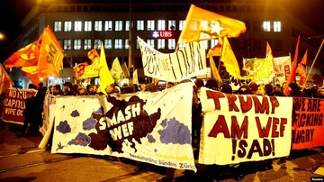 اعتراض هزاران سوئیسی به حضور ترامپ در داووس