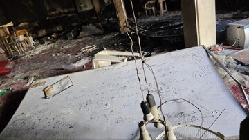 تصاویری از تخریب مسجد شهرک علی ابن ابی طالب(ع) اراک توسط اغتشاشگران