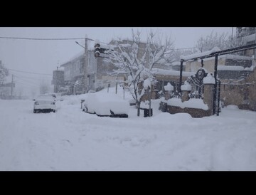 بارش اولین برف زمستانی در پارس آباد