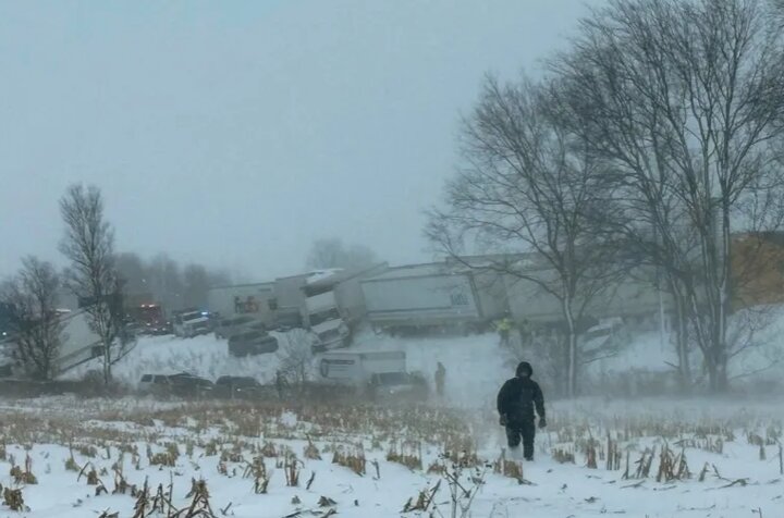 More than 100 vehicles pile up in US after snowstorm (+VIDEO)