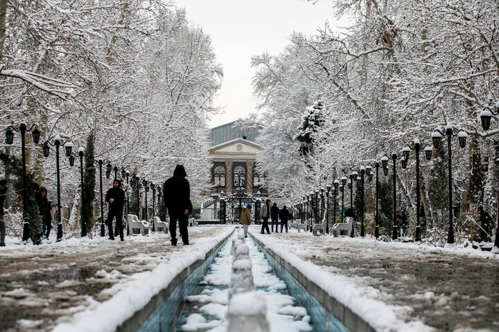 روز برفی تهران
