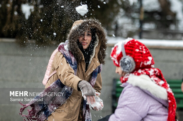 Snowy day in Tehran
