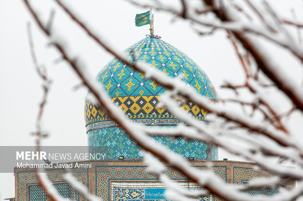 بارش برف در قزوین