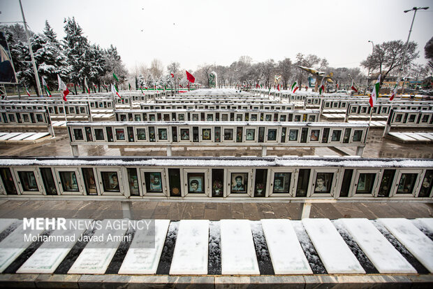 بارش برف در قزوین