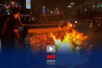 حمله اغتشاش‌گران به یک میوه‌فروشی در جهرم