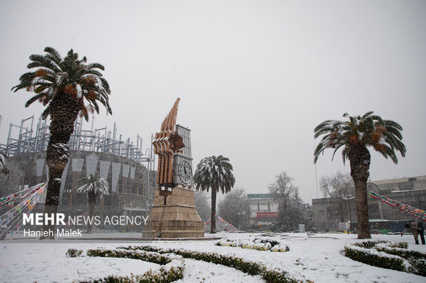بارش اولین برف زمستانی در گرگان