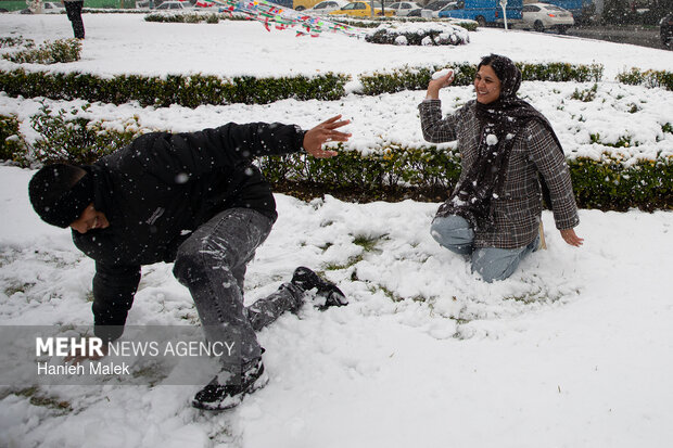 بارش اولین برف زمستانی در گرگان