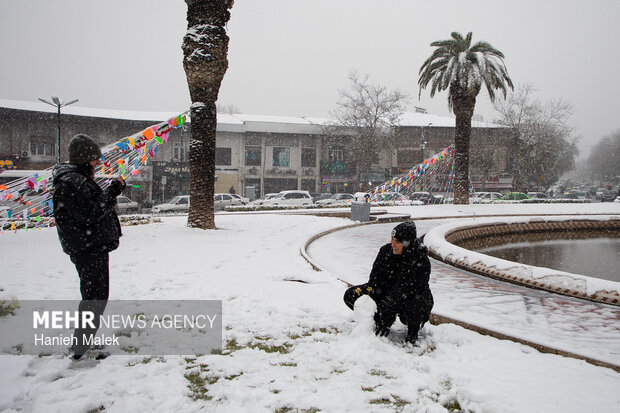 بارش اولین برف زمستانی در گرگان