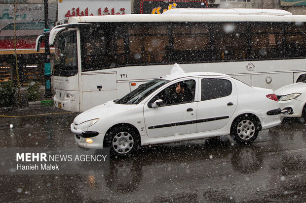 بارش اولین برف زمستانی در گرگان