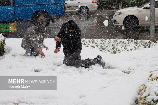 بارش اولین برف زمستانی در گرگان