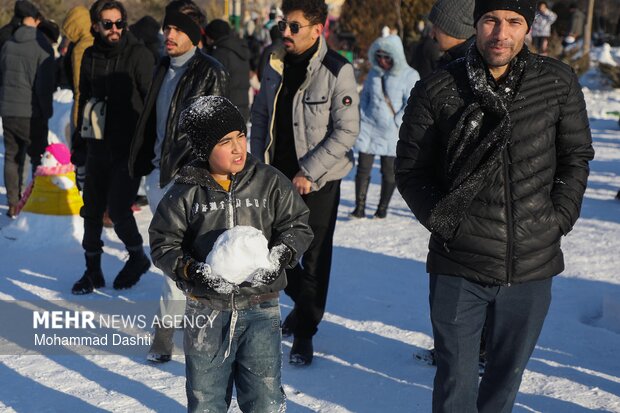 Erdebil'de kar festivali