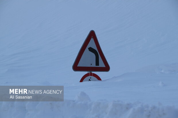 حریر سفید برف بر تن حیران