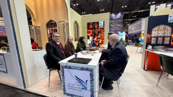 غرفه گردشگری ایران در فیتور اسپانیا افتتاح شد؛ حضور پررنگ نصفجهان غرفه گردشگری ایران در فیتور اسپانیا افتتاح شد؛ حضور پررنگ نصفجهان