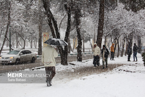 کرمانشاه در قاب برف؛ زمستان شهر را سفیدپوش کرد