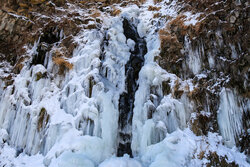 Sardabeh frozen waterfall in Ardabil
