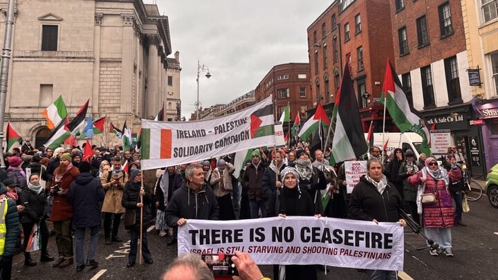 ایرلندیها خواستار تحریم رژیم صهیونیستی شدند ایرلندیها خواستار تحریم رژیم صهیونیستی شدند