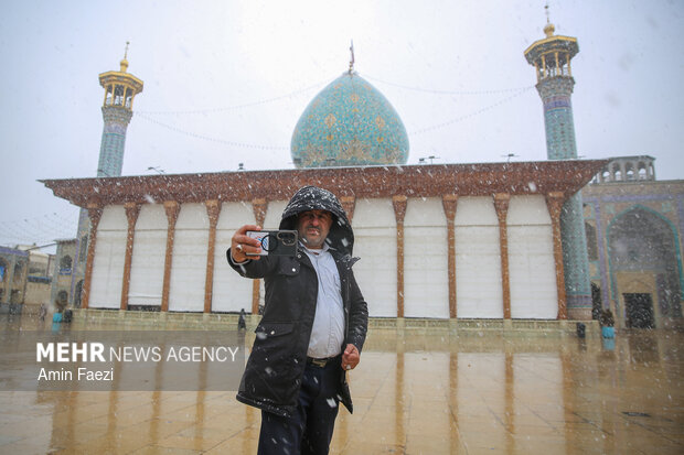 بارش برف شیراز