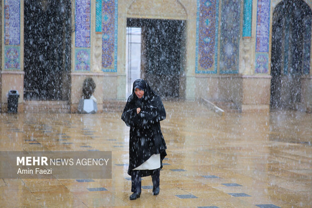 بارش برف شیراز
