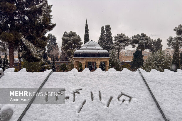 بارش برف شیراز