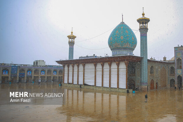 بارش برف شیراز