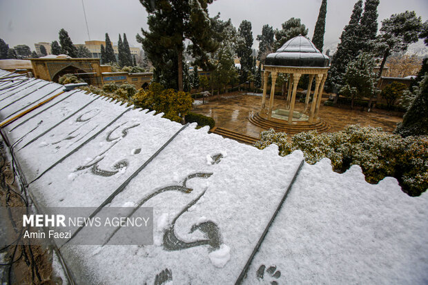 بارش برف شیراز