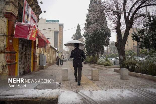 بارش برف شیراز