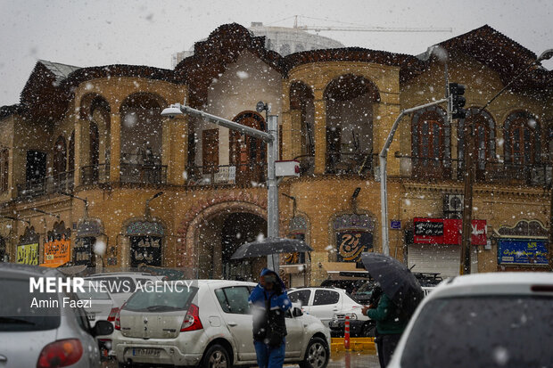بارش برف شیراز