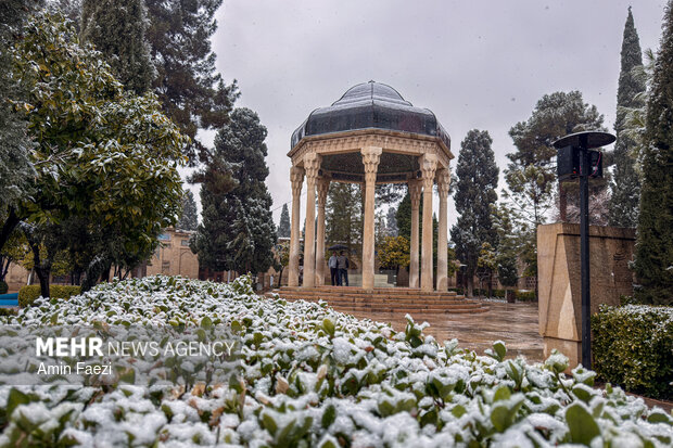 بارش برف شیراز