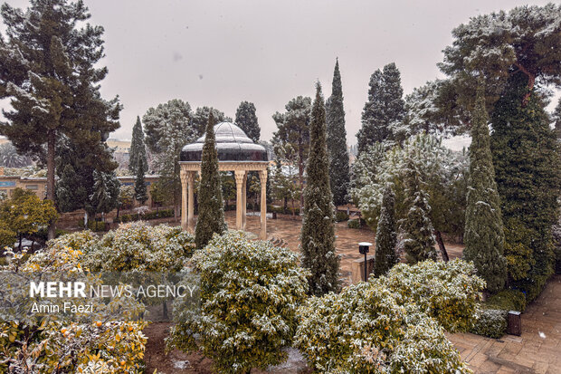 بارش برف شیراز