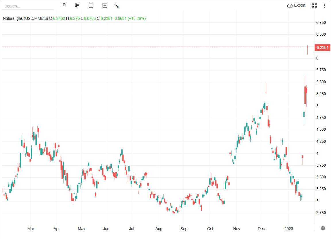 زمستان سخت، در آمریکا؛ بهای گاز طبیعی آمریکا ۱۰۰ درصد بالا رفت