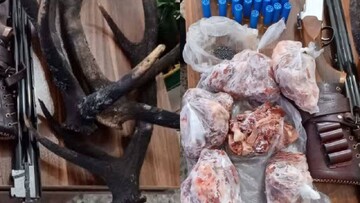 کشف لاشه مرال و سلاح غیر مجاز در رودبار