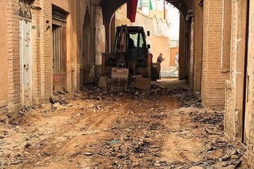 مرمت محور تاریخی «کوشک صفی» کاشان آغاز شد