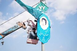 تمثال شهدای با نام « مهدی» در مسیر زائران نیمه‌شعبان قم نصب می‌شود