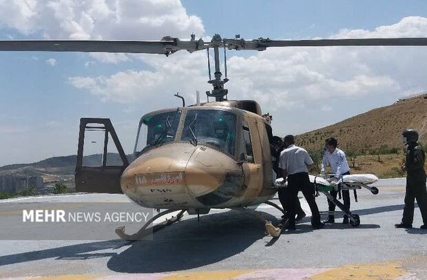 اورژانس هوایی برای نجات بیمار ۹۰ ساله در میانه به پرواز درآمد