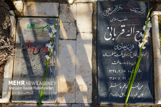 گلباران قبور شهدا در شیراز